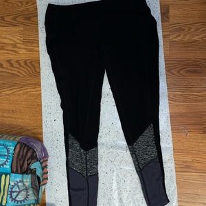 Gray and black medium leggings